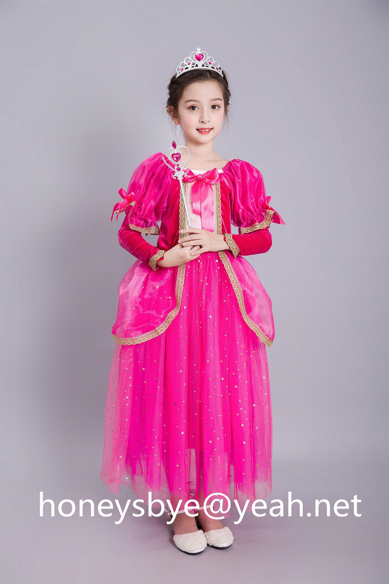 Beauty costumes Aurora Princess Dress Cosplay Costume Kids Dress Party Dress