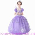 Sofia Princess Dress Kids Halloween Costumes Christmas Party Children Dress 1