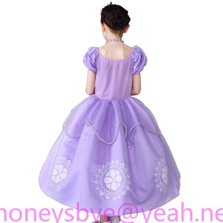 Sofia Princess Dress Kids Halloween Costumes Christmas Party Children Dress 2