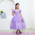 Sofia Princess Dress Kids Halloween Costumes Christmas Party Children Dress 3