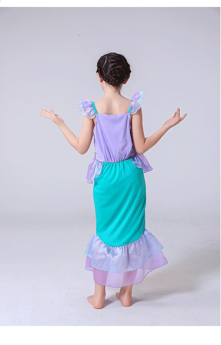 Wholesale Mermaid Child Dress Kids Dress Up with Mermaid Dresses 4