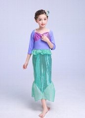 Wholesale Mermaid Child Dress Kids Dress Up with Mermaid Dresses