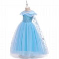 Hot Sale Elsa Princess Costumes Kids Party Dress Frozen Children Dress