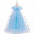 Hot Sale Elsa Princess Costumes Kids Party Dress Frozen Children Dress