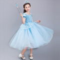 Kids Party With Cinderall Dress Christmas Costumes Children Party Dress