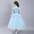 Kids Party With Cinderall Dress Christmas Costumes Children Party Dress