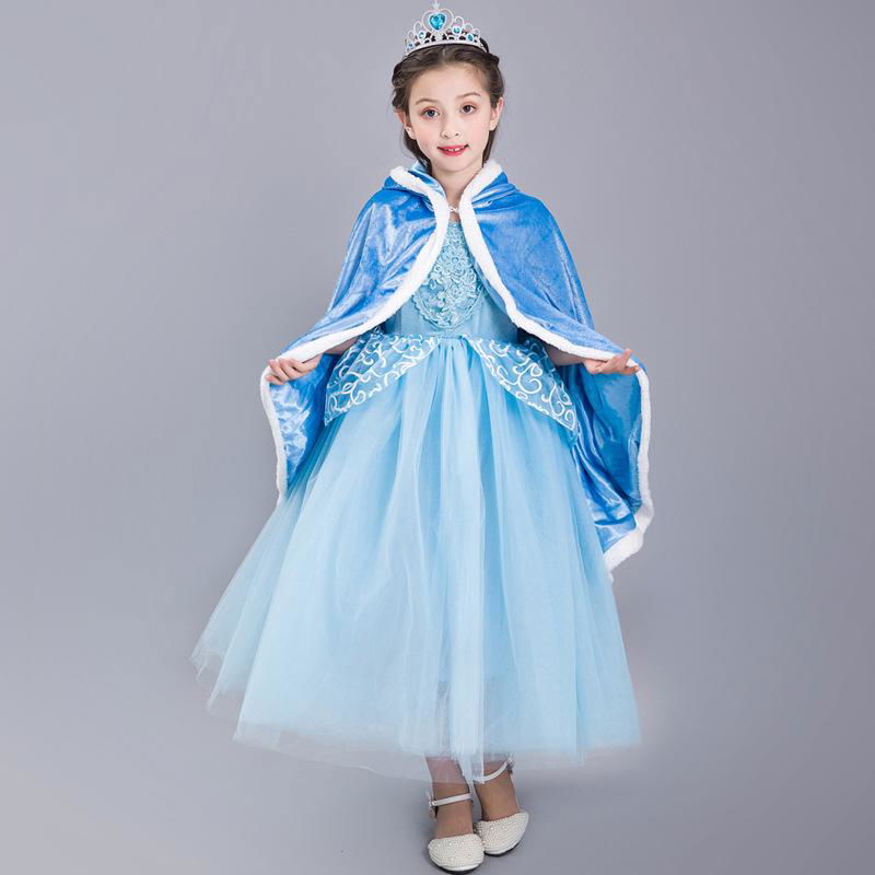 Kids Party With Cinderall Dress Christmas Costumes Children Party Dress 4