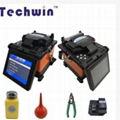 Techwin Fiber Optic Fusion Splicer Fast Splicing and Auto Heating Machine 