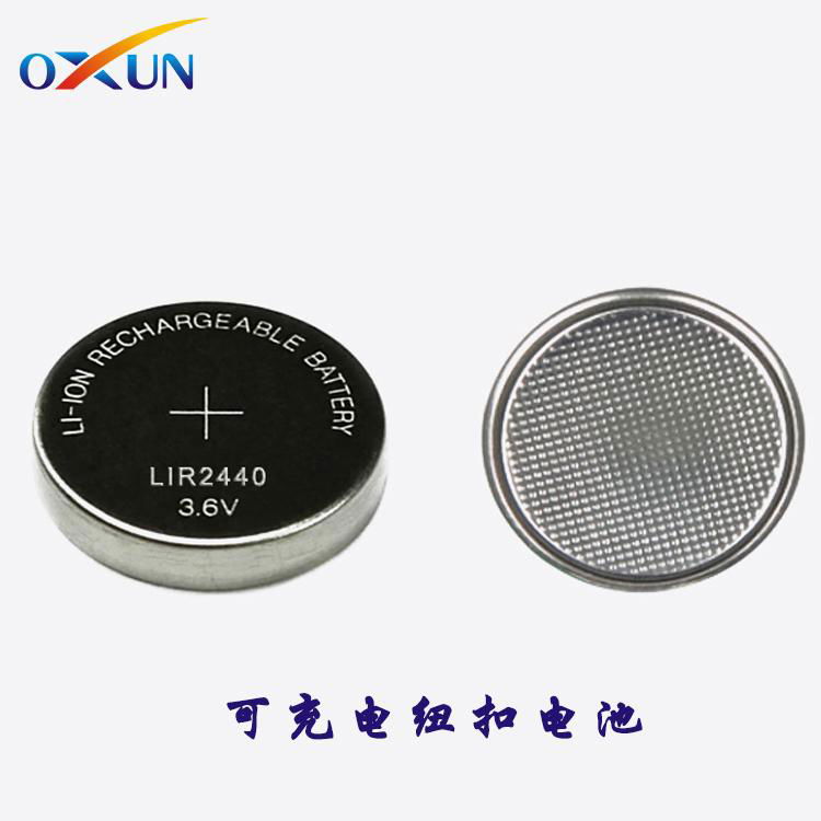 Smart wearable battery LIR2440 charging 3.6V lithium ion battery OXUN