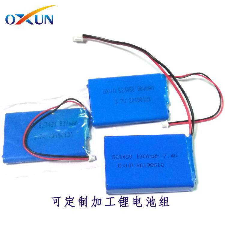 523450 rechargeable lithium battery, acoustic aluminum battery, radio battery 3