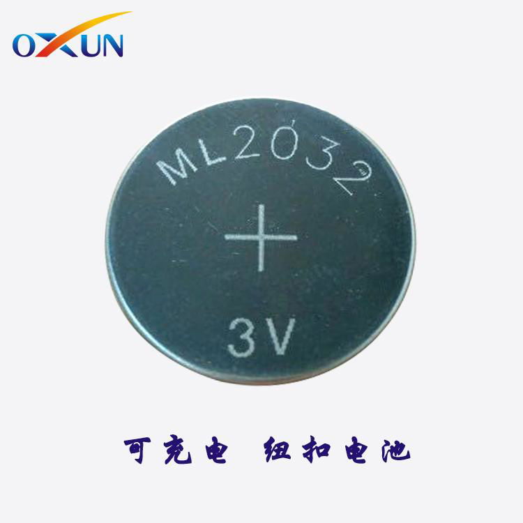 Stock ML2032 rechargeable button battery Solder foot battery ML2032 3