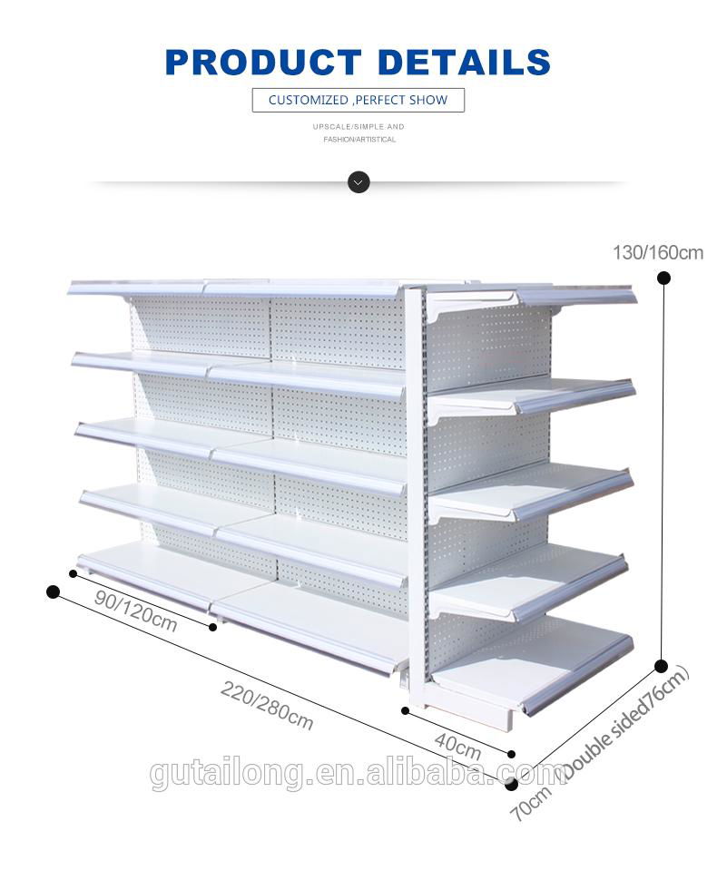 Store shelves display supermarket wooden shelf gondola shelving 