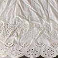 voile white cotton crochet lace embroidered fabric 1