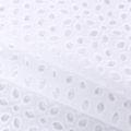 combed hollow out embroidered white cotton eyelet fabric lace 1