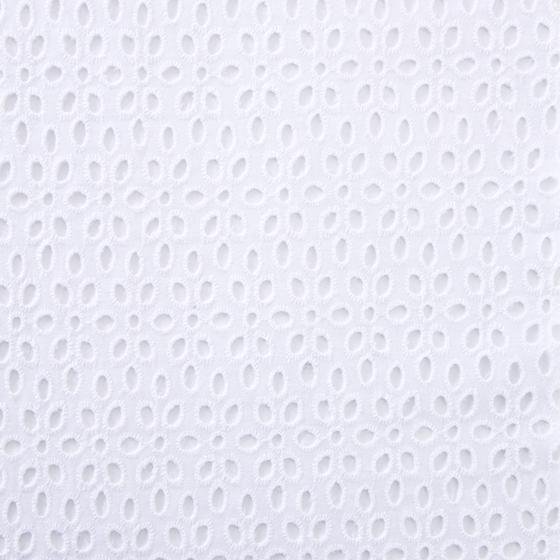 combed hollow out embroidered white cotton eyelet fabric lace 2