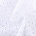 combed hollow out embroidered white cotton eyelet fabric lace 3