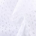 combed hollow out embroidered white cotton eyelet fabric lace