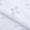 white lace embroidery organic cotton embroidered fabric