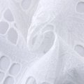 white lace embroidery organic cotton embroidered fabric
