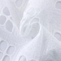 white lace embroidery organic cotton embroidered fabric 3