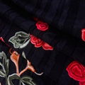 chinese red rose velvet satin embroidery lace fabric for wedding dress 4