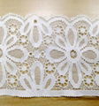 french wedding 3d flower crochet border