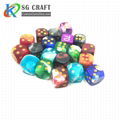 Custom colorful decorate polyhedral wooden dice 1