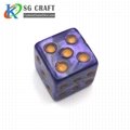 Custom printed dot magnetic polyhedral plastic dice for gambling games 2