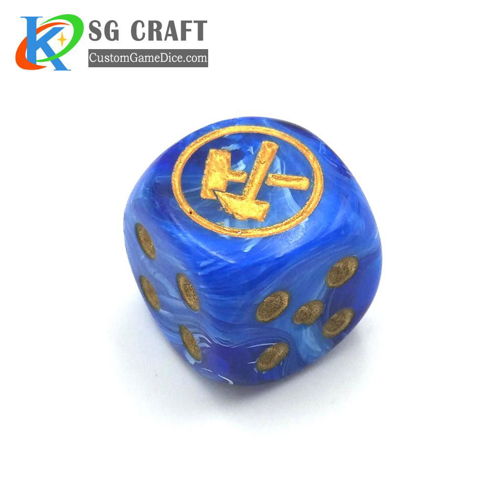 Custom printed dot magnetic polyhedral plastic dice for gambling games 3