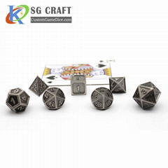 metal dice set polyhedral metal dice set custom metal dice