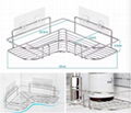 Corner Shelf with Sticker Shower Caddy Shelf Bathroom Organizer Wall Mounted 1