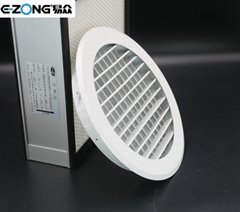Round double deflection aluminum air grille
