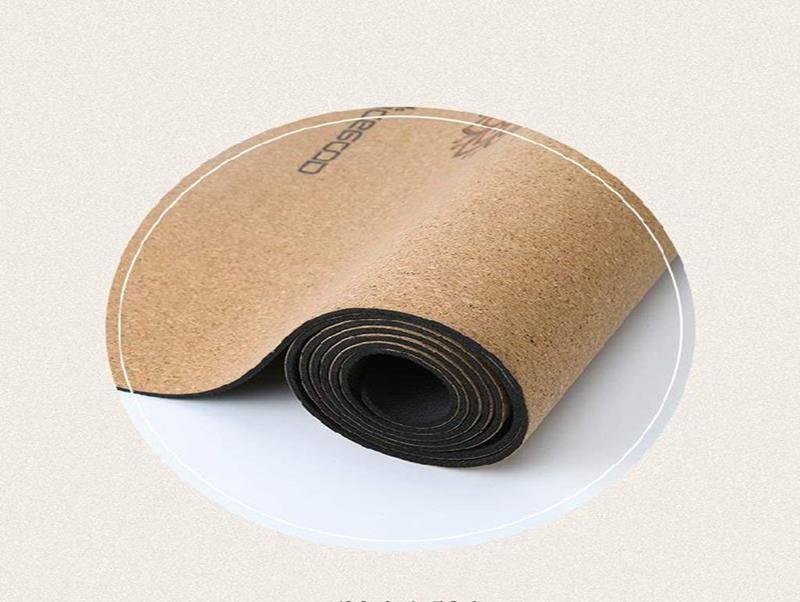High density travel durable foldable coconut yoga mat with rope 2