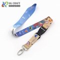 Custom high quality Sublimation printed Polyester id card holder neck lanyard 3