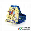 Factory Customized Enamel Metal Sports Medal with Custom Ribbon 1