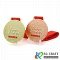 Factory Customized Enamel Metal Sports Medal with Custom Ribbon 3