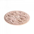 cnc carved wood onlay solid wood carving ornaments wood onlay for furniture