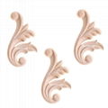 carved wooden onlay solid wood carving ornaments wood applique for furniture