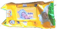 100pcs baby wipes with plactic lid  50gsm 15*20cm 