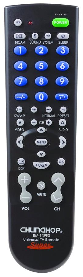 RM-139ES Comfort Fit Universal TV Remote Control IR Customized TV 