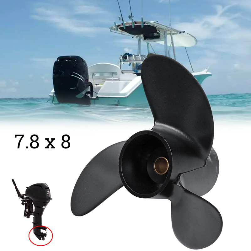 Aluminum Outboard Propeller 7.8x8 For Tohatsu Nissan Mercury Outboard 4HP5HP 6HP 2