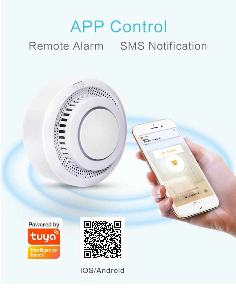 WiFi Smart Wireless Smoke Fire Alarm Detector  3