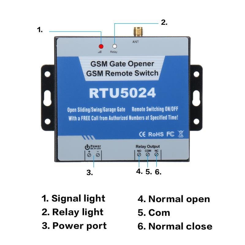 GSM Gate Opener Remote Relay Switch  4