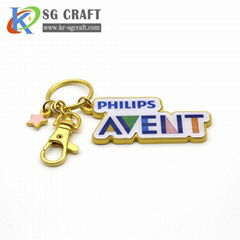 Manufacturer wholesale custom cheap personalised leather pvc metal keyrings