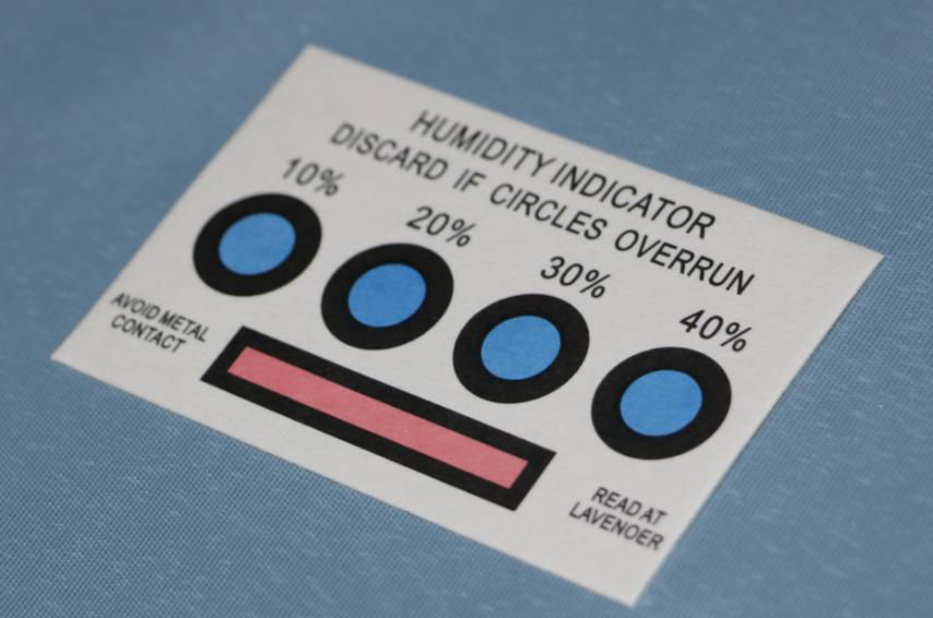单点8%蓝色变粉红色有对比条湿度卡 定制型湿度卡 4