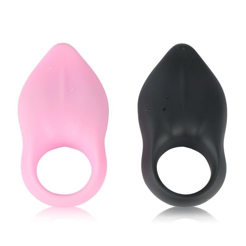 Hot Sale Liquid Silicone Tongue Shape Cock Ring Vibrator 2