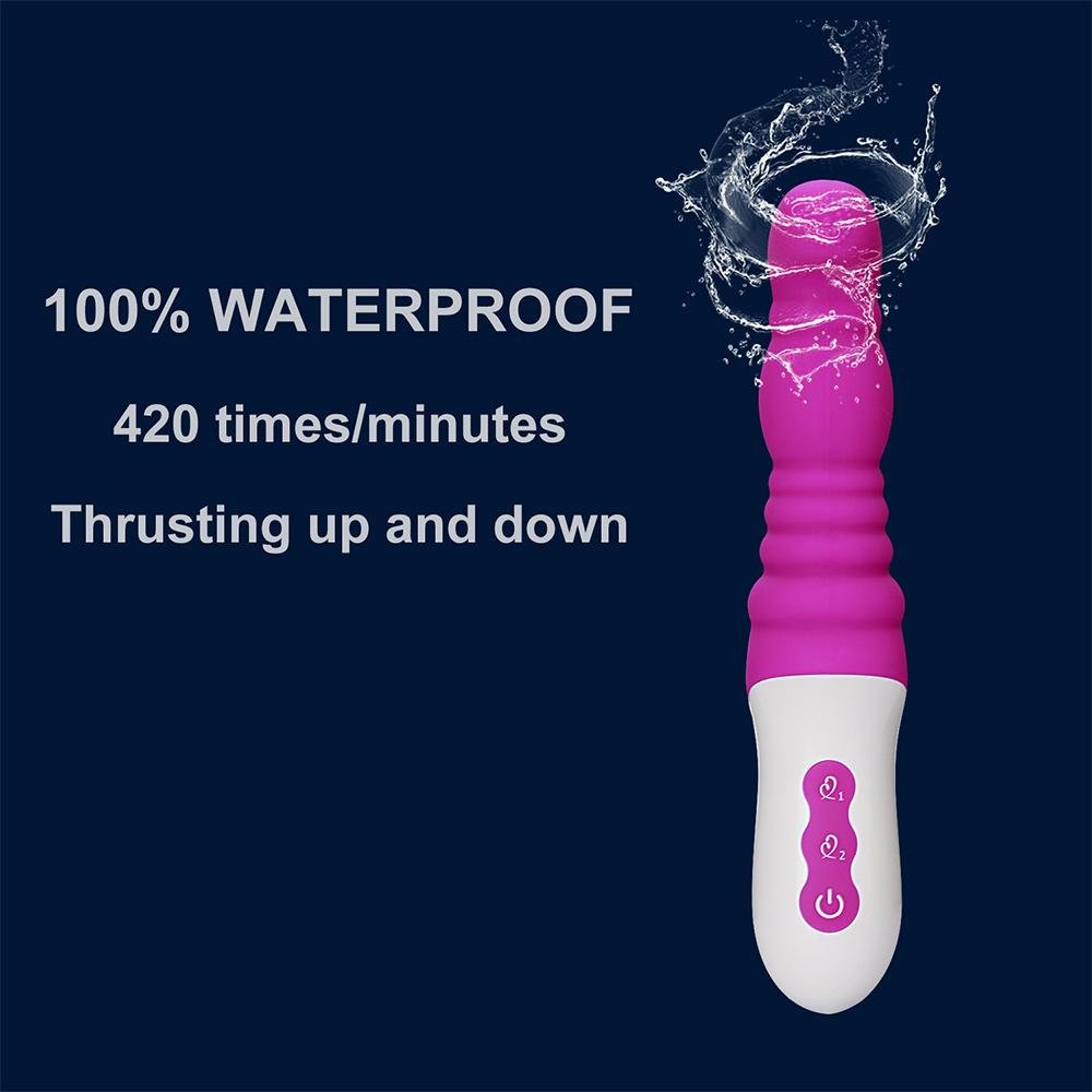 Rechargeable and Waterproof Thrusting Vibrator for achieving orgasm 2
