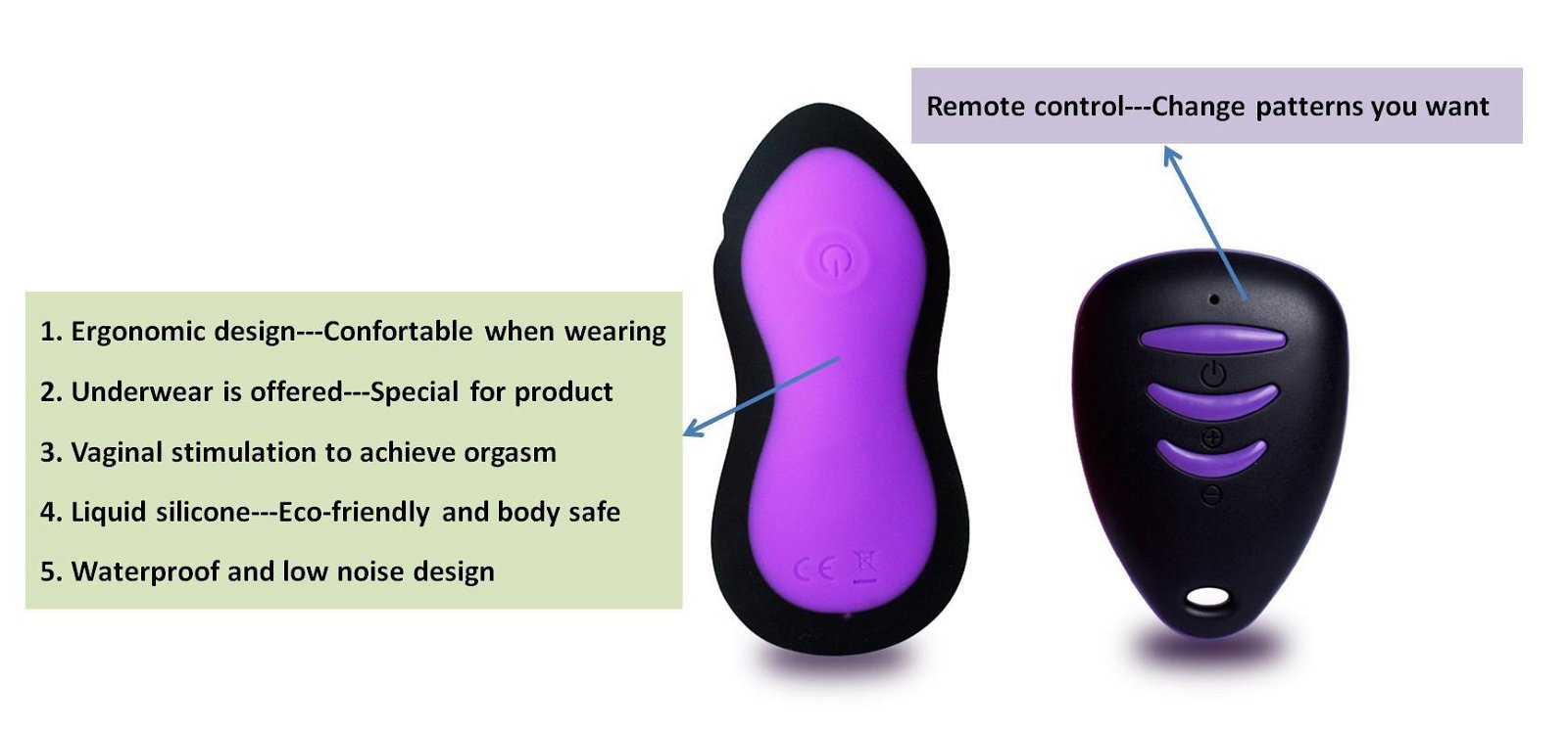 Hotsale Wearable vibrator with Remote Control and Underwear