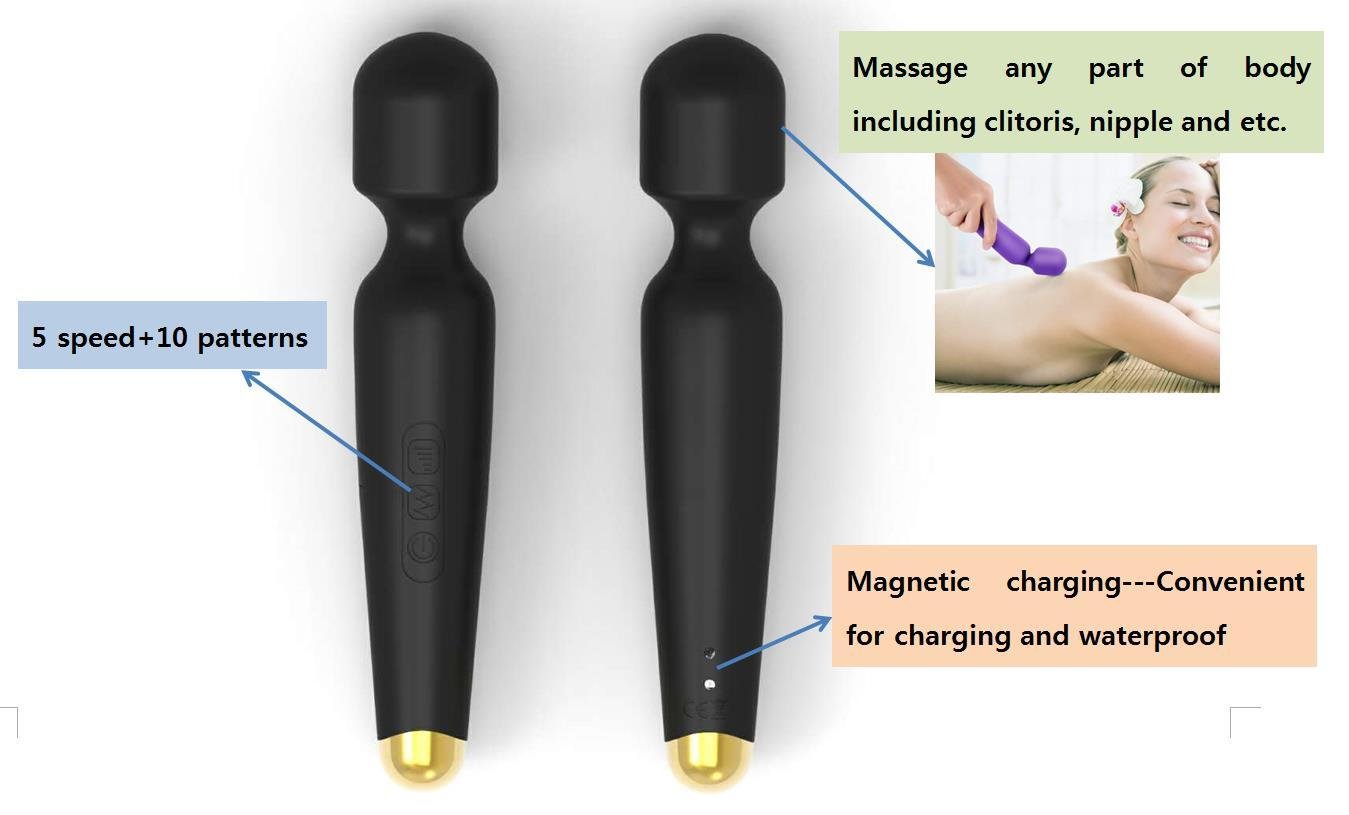 2019 Popular body Wand Massager with Magnetic Charging