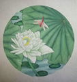 Green lotus painting500*500mm 2